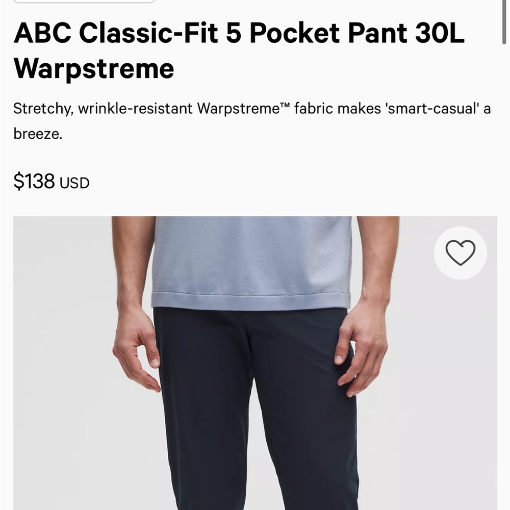 LULULEMON ABC PANTS - Picture 2 of 7